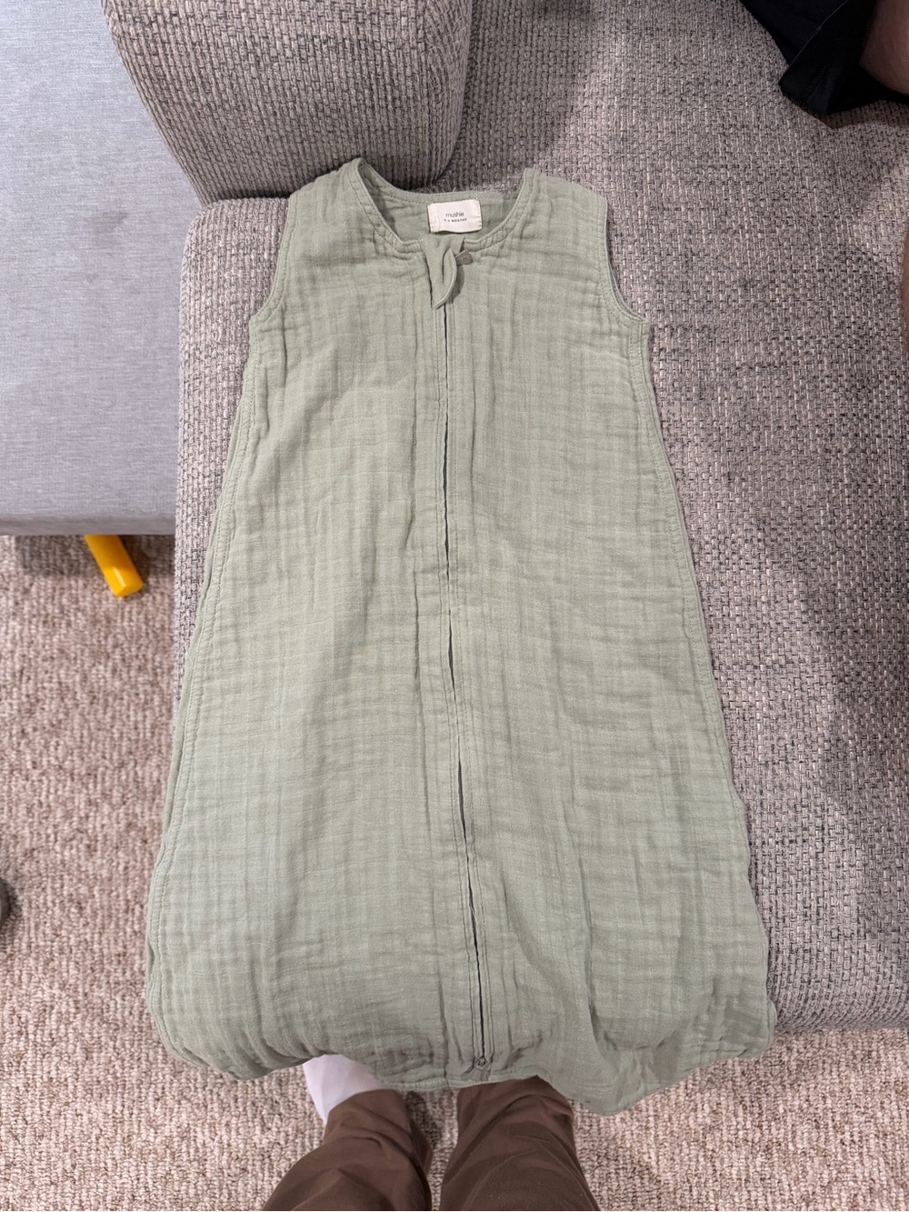 Sage Green Baby Muslin Sleep Sack